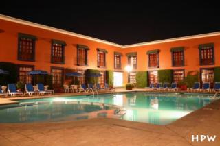 Der Pool des Hotel Posada San Francisco in Tlaxcala