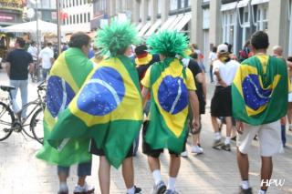 Brasilianische Fans in der Kölner City